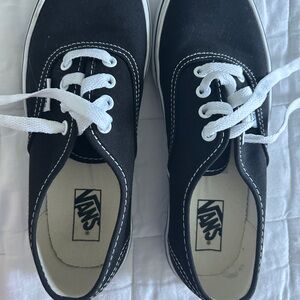 Vans Black and White Canvas Shoes